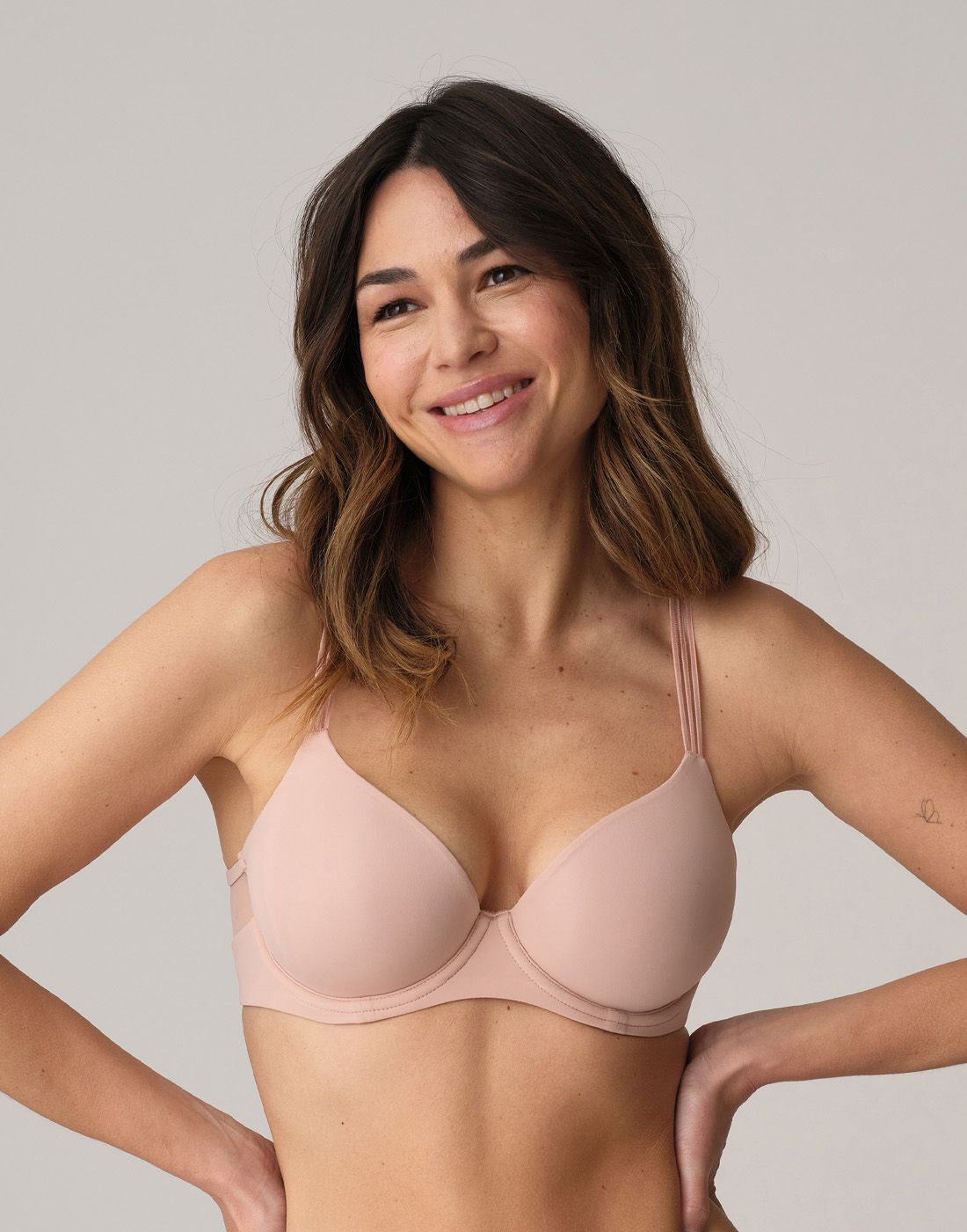 Marie Jo Louie Powder Rose Heartshape4 Jente med brunt i rosa BH fra marie jo