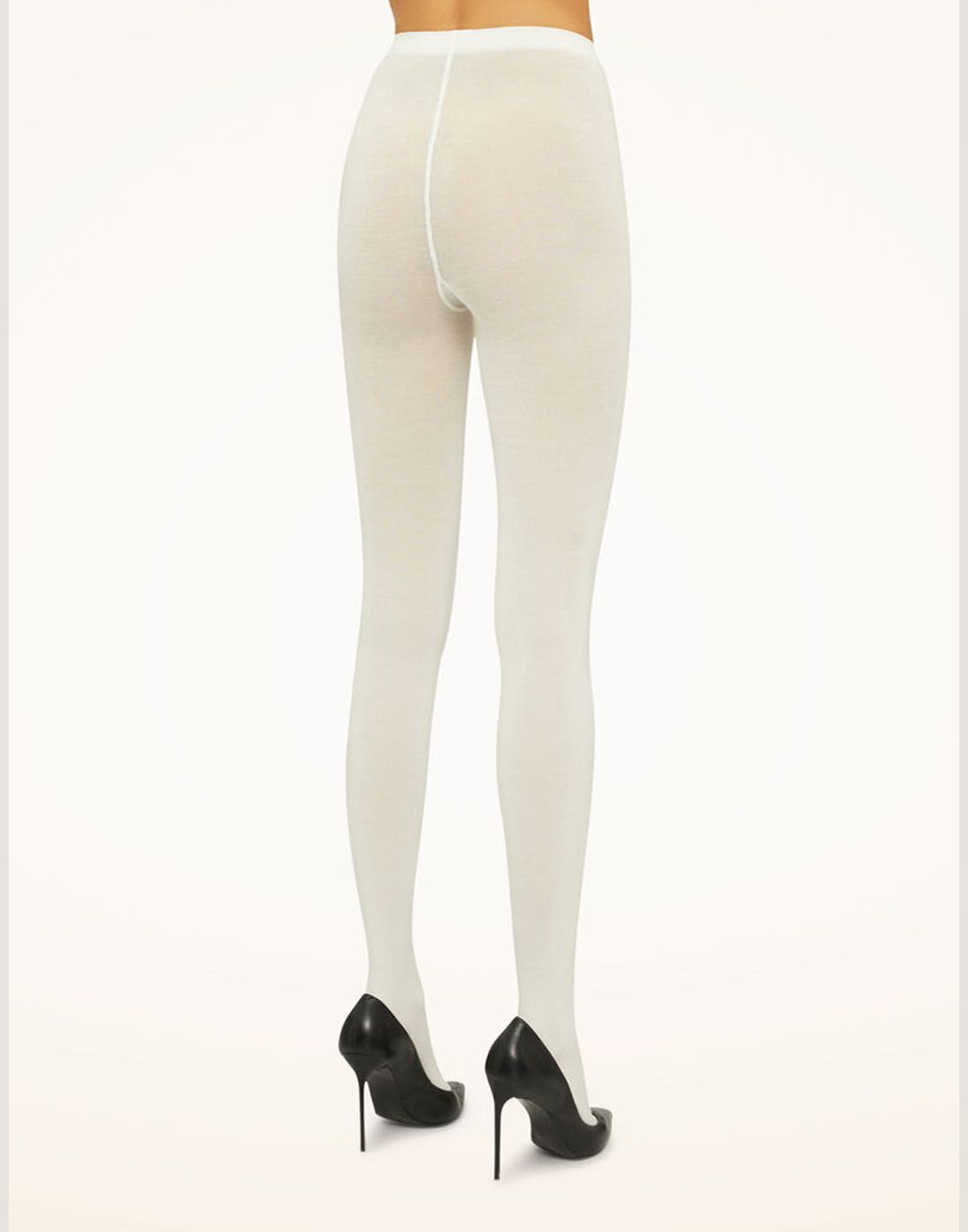 wolford merino ull strømpebukse ecrue hvit