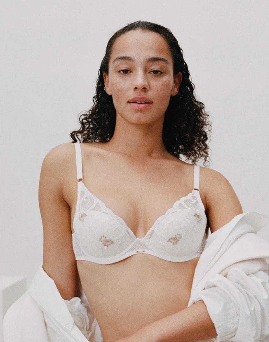 chantelle fleurs ivory gold BH chantelle plunge BH chantelle ivory gold