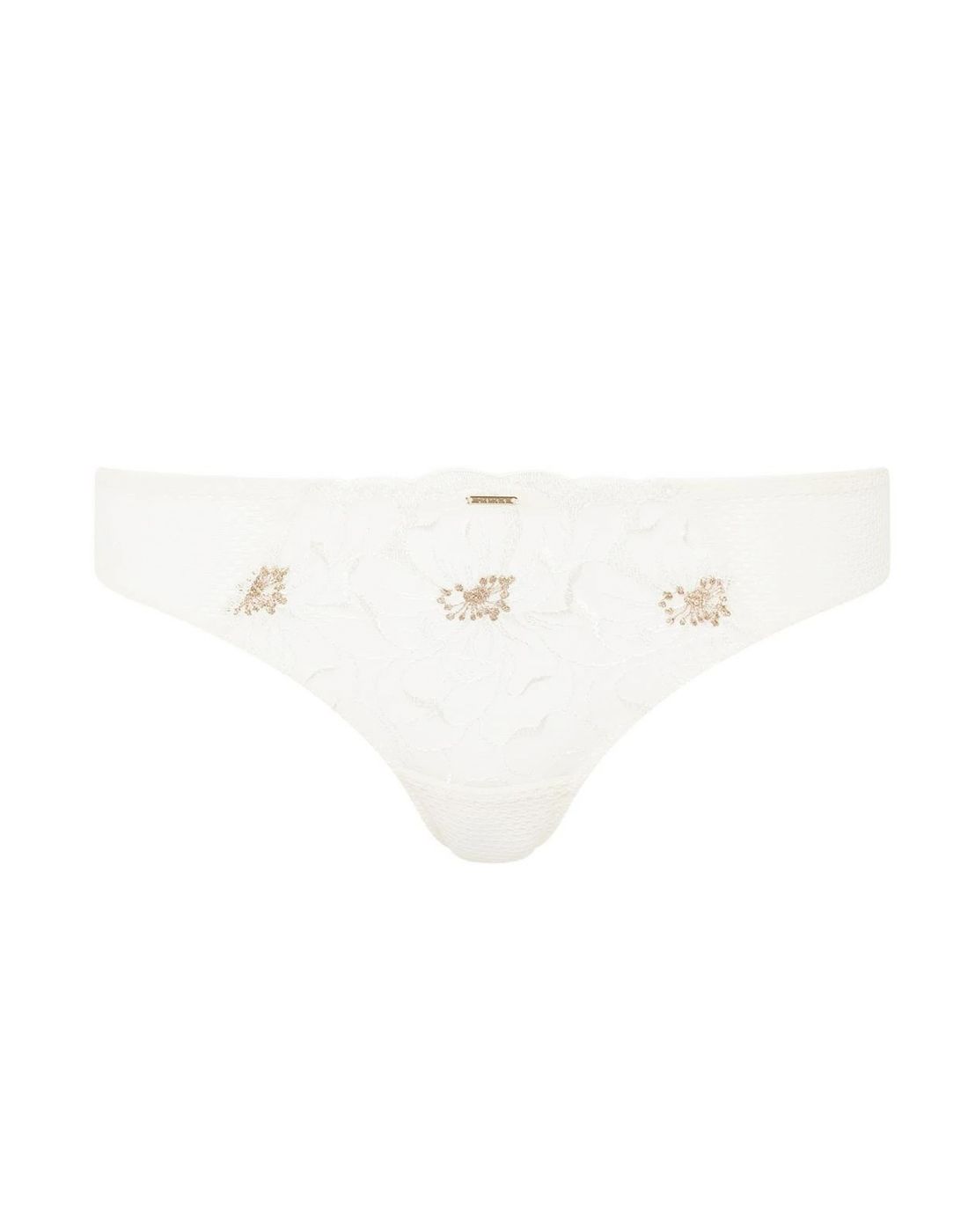 chantelle fleurs stringtruse ivory gold1 chantelle fleurs stringtruse ivory gold