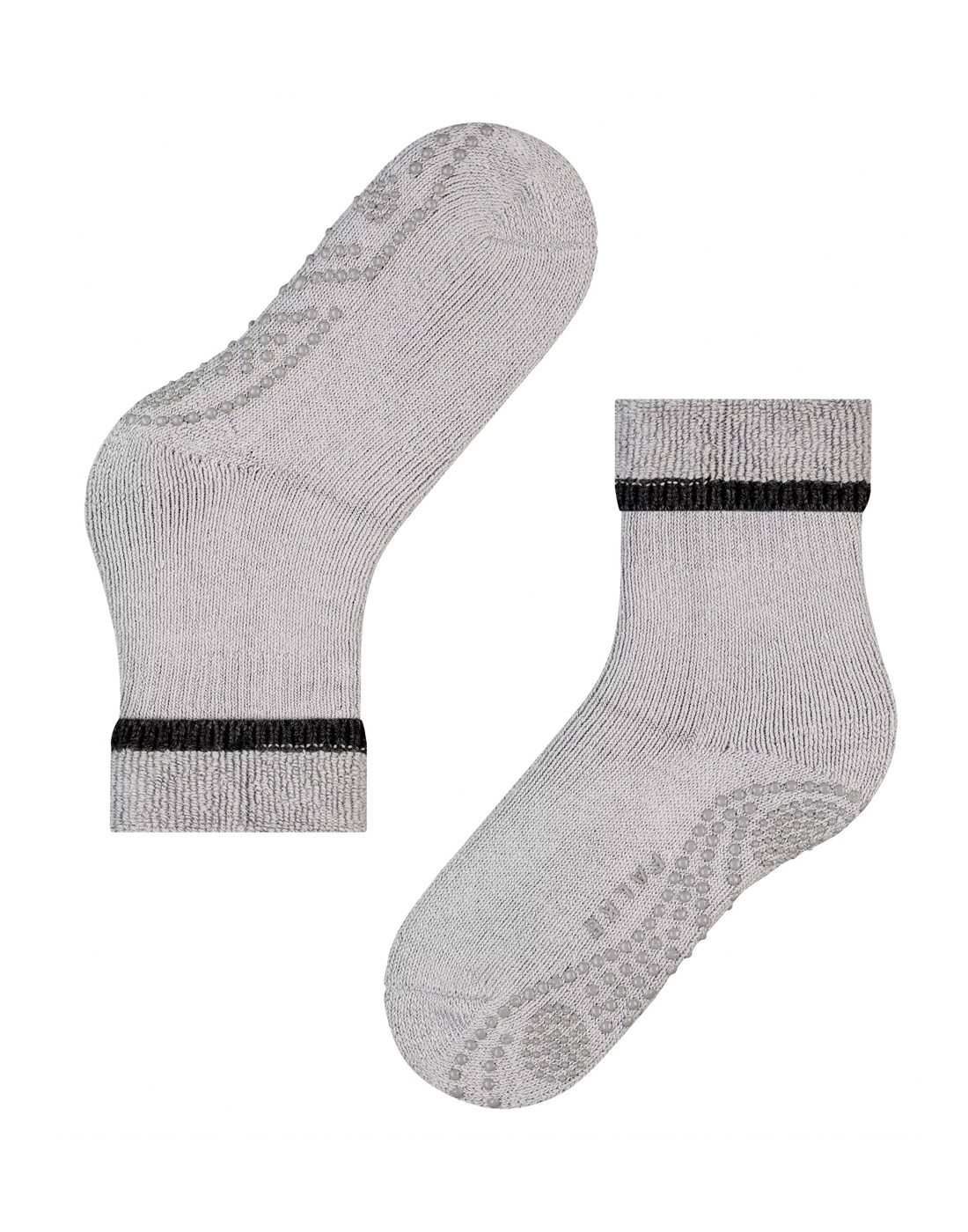 falke cuddle pads antiskli kosesokk grå