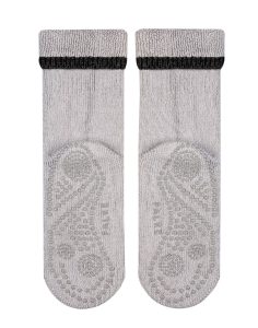 falke cuddle pads antiskli kosesokk grå