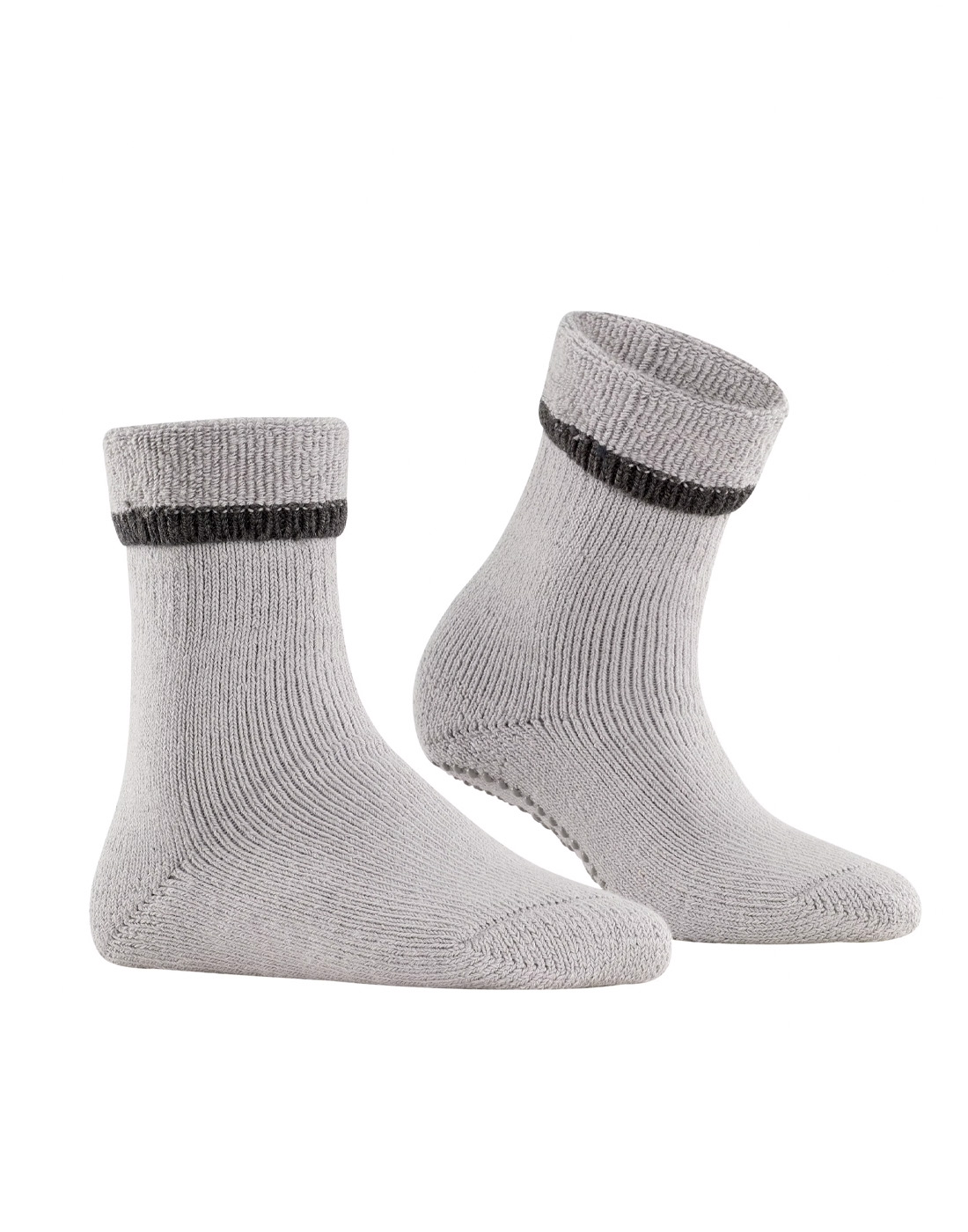 falke cuddle pads antiskli kosesokk grå