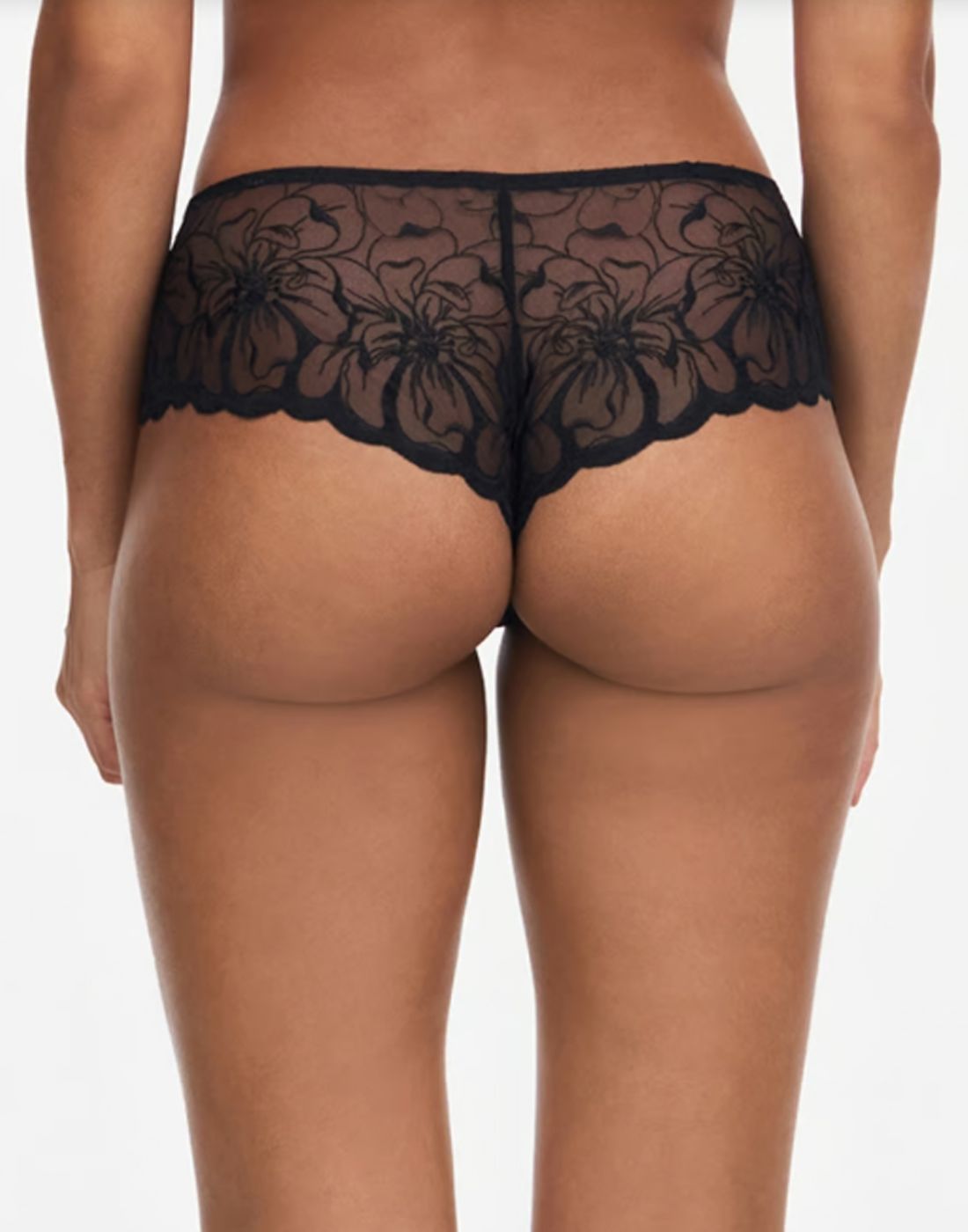 chantelle fleurs shorty hipster truse svart