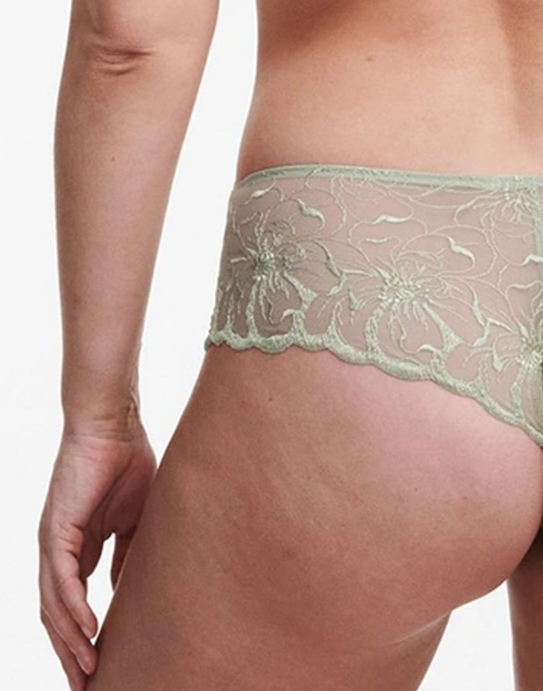 Chantelle fleurs hipster truse green tea chantelle fleurs hipster string truse green tea