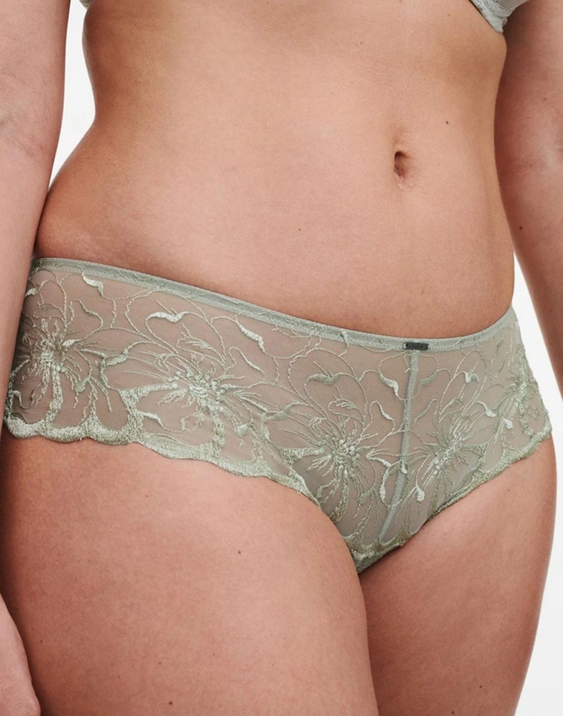 Chantelle fleurs hipster truse green tea1 chantelle fleurs hipster string truse green tea