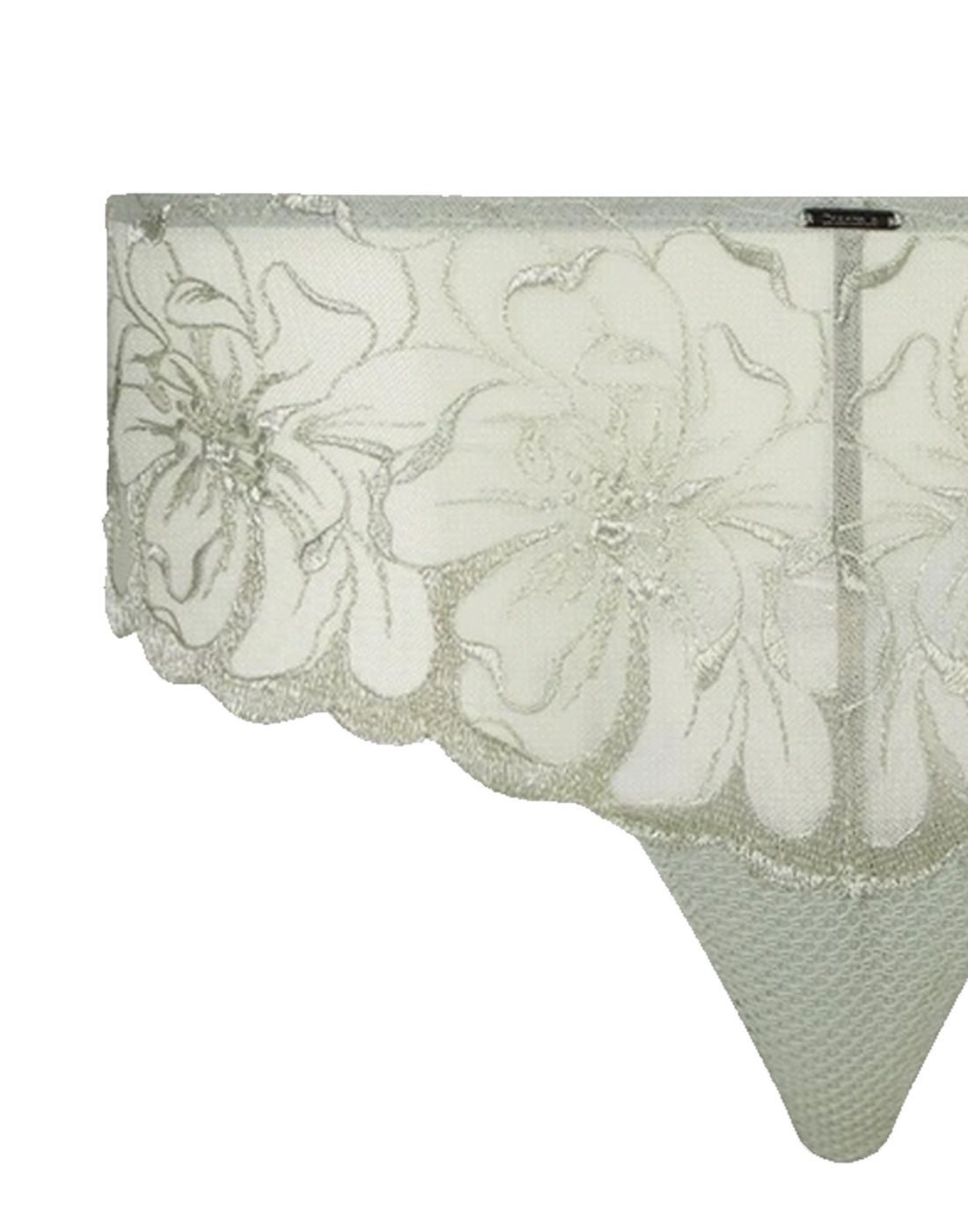 Chantelle fleurs hipster truse green tea3 chantelle fleurs hipster string truse green tea