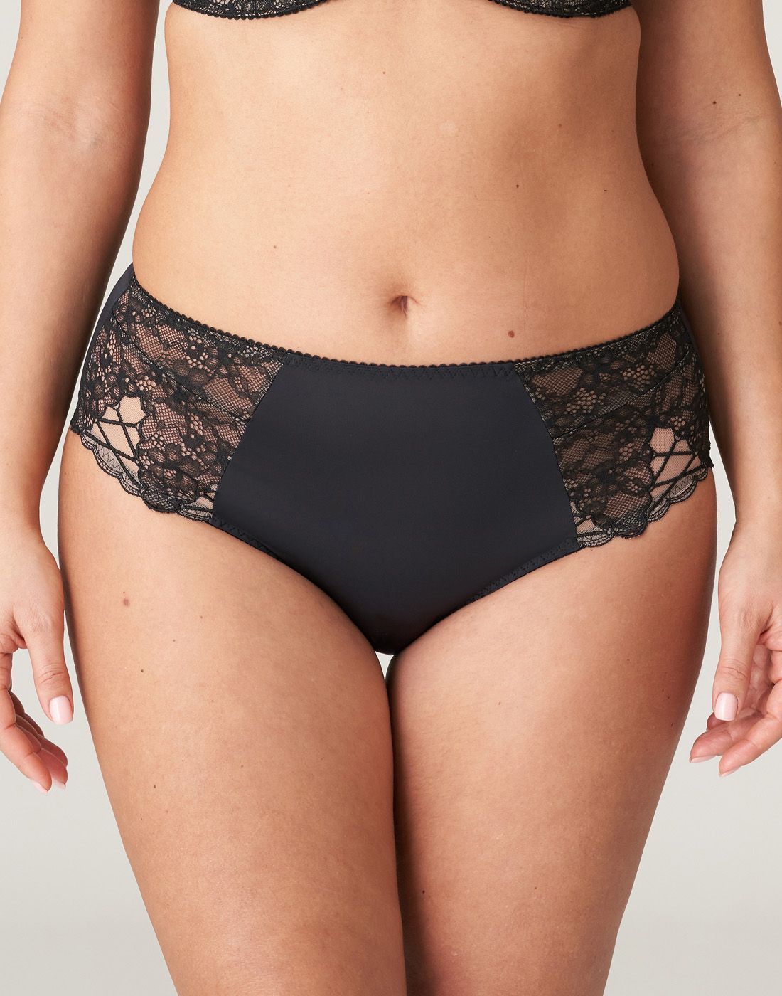 Prima Donna Livonia BH High Waist Truse Svart2 kvinne i sort high waist truse fra Prima donna