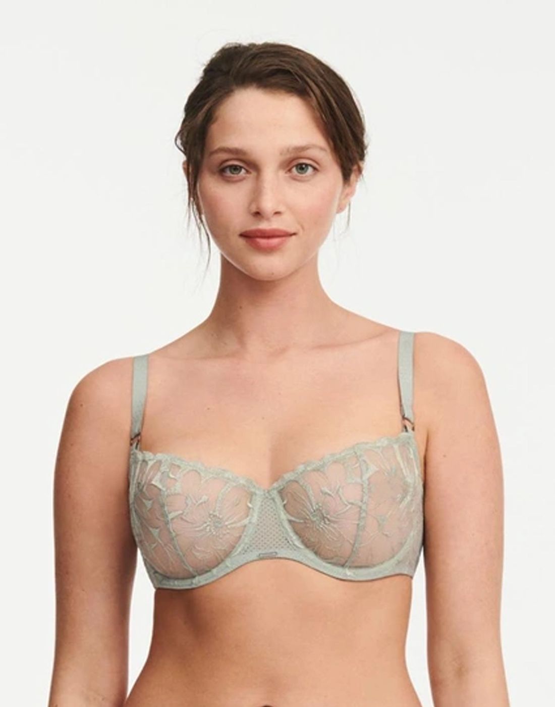 chantelle fleurs demi BH green tea1 chantelle fleurs demi BH green tea