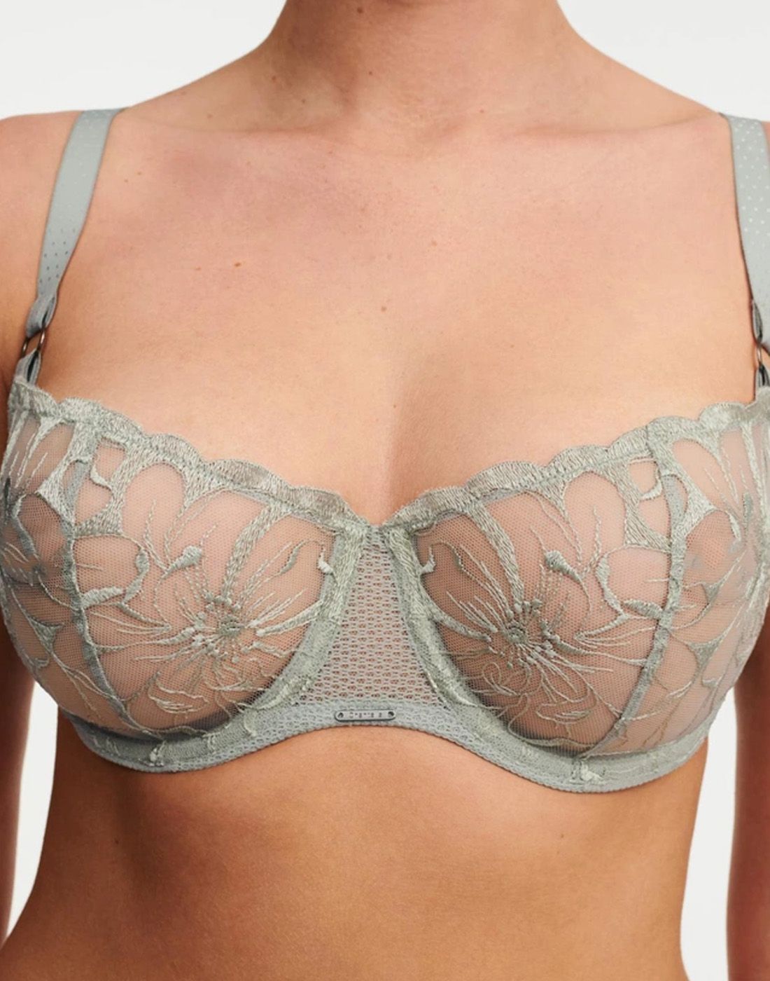 chantelle fleurs demi BH green tea2 chantelle fleurs demi BH green tea