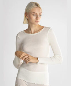 Oscalito ull silke genser undertøy creme offwhite