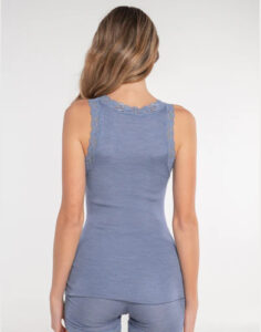 oscalito ull silke tank top ortensia blå