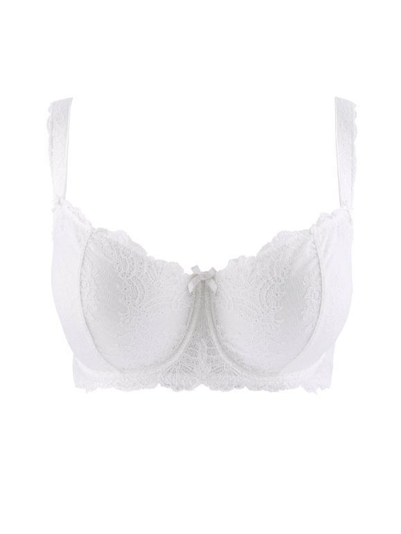 aubade bh opale balconette hvit blonder