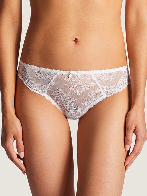 aubade stringtruse blonde hvit opale