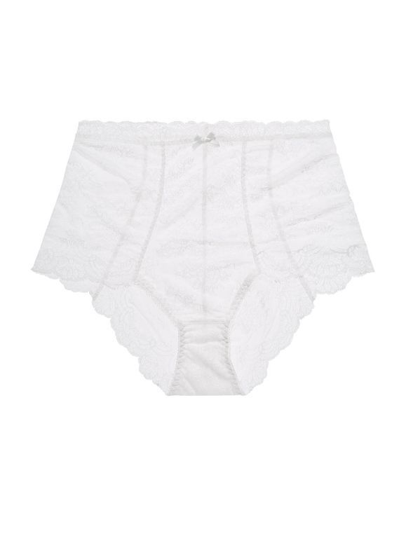 aubade høy truse blonder opale hvit