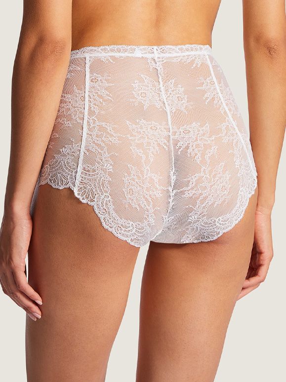 aubade høy truse blonder opale hvit