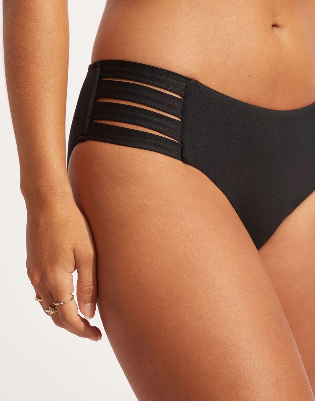 Seafolly Multi Strap Hipster Svart1