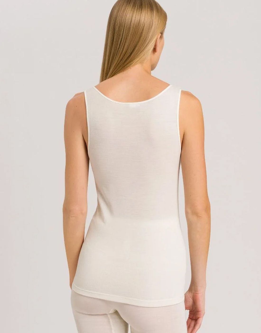 hanro woolen silk ulltopp hvit