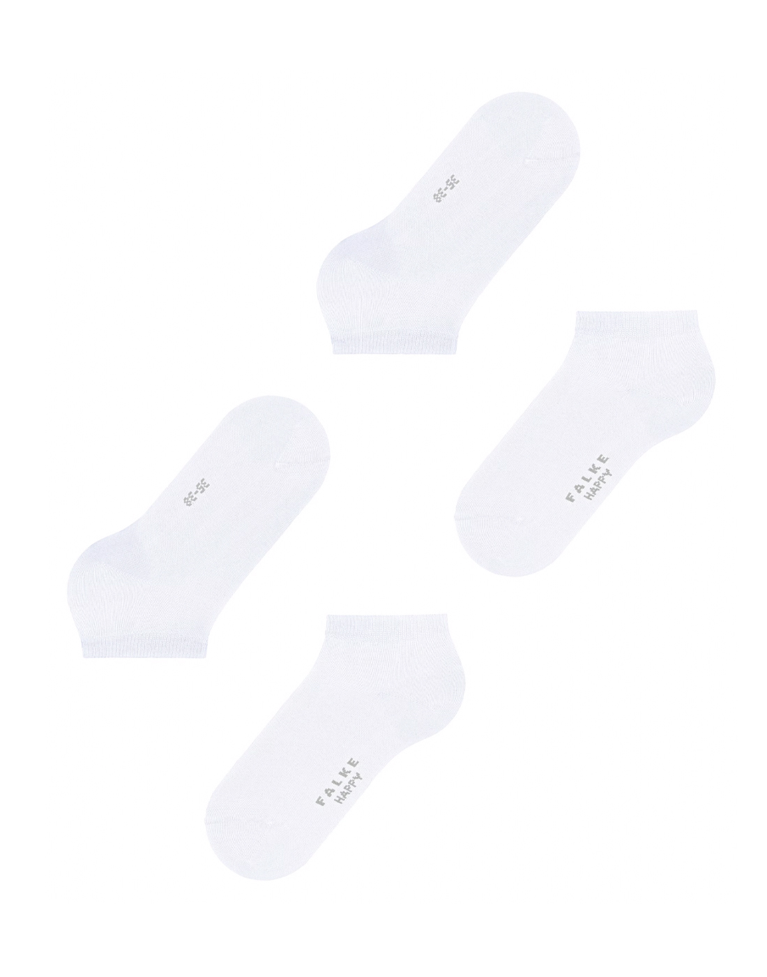 falke happy ankelsokk 2pk hvit
