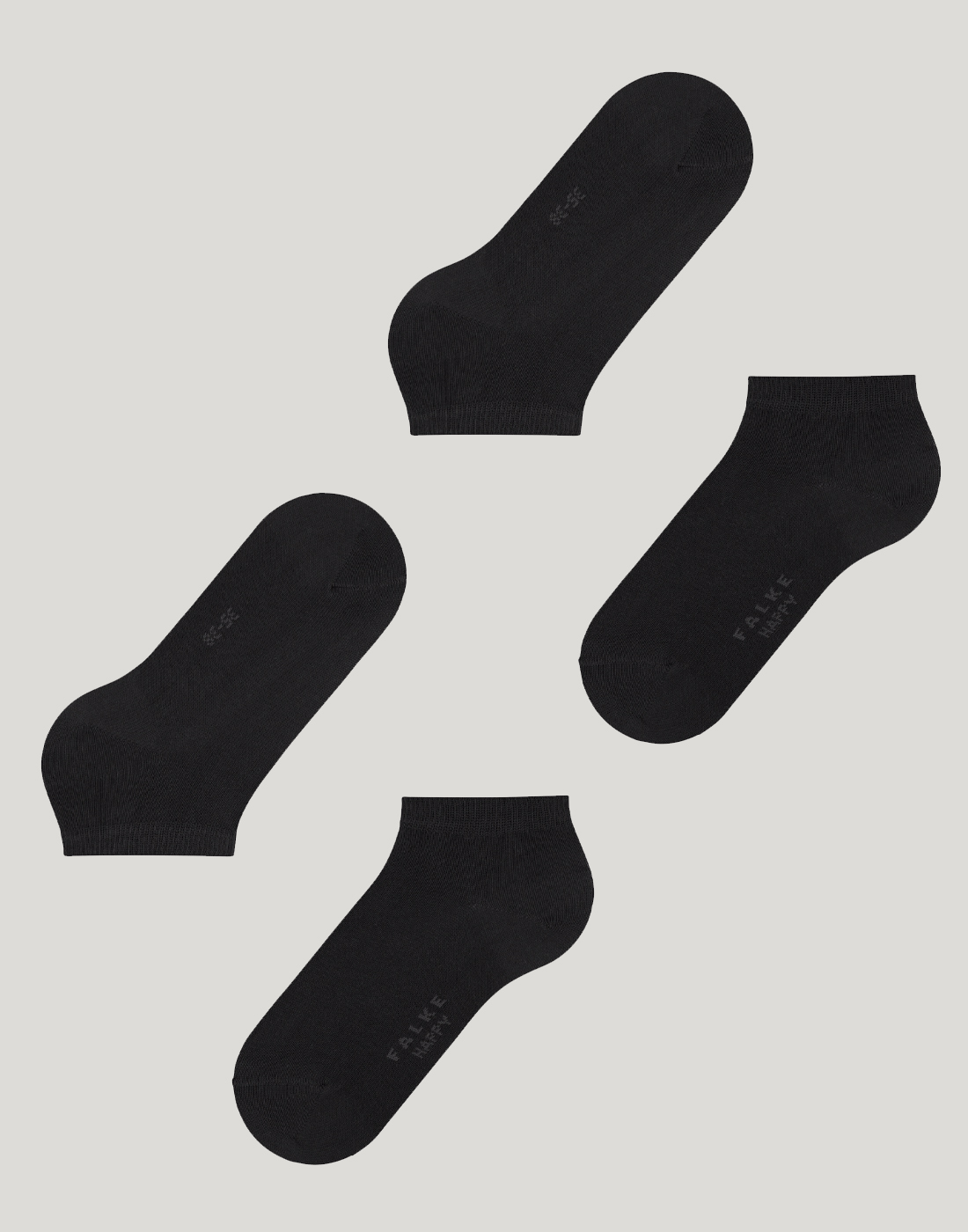 falke happy ankelsokk 2pk svart