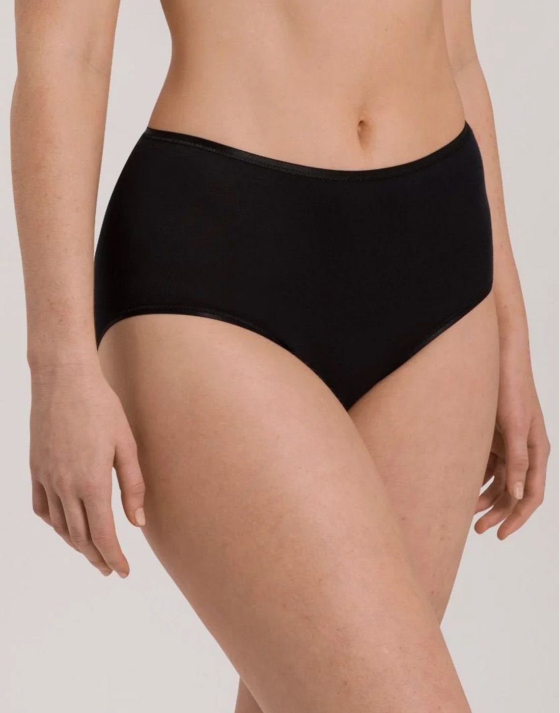 hanro cotton seamless høy truse svart