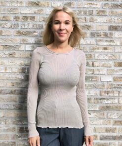 Oscalito ull silke genser beige