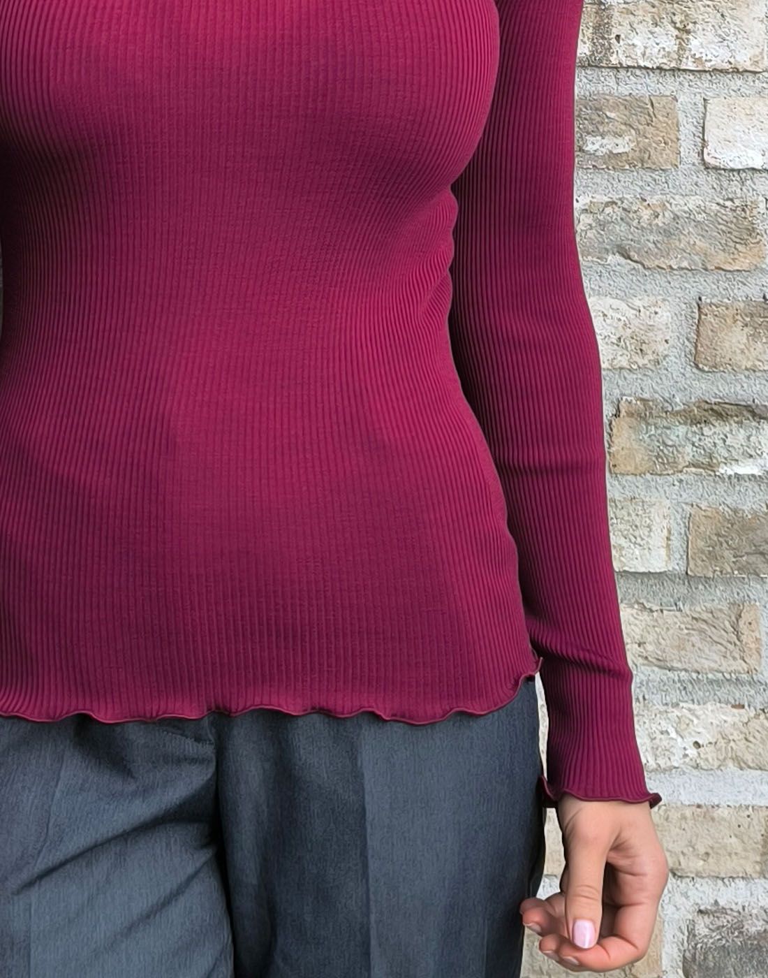 Oscalito ull silke genser sangria