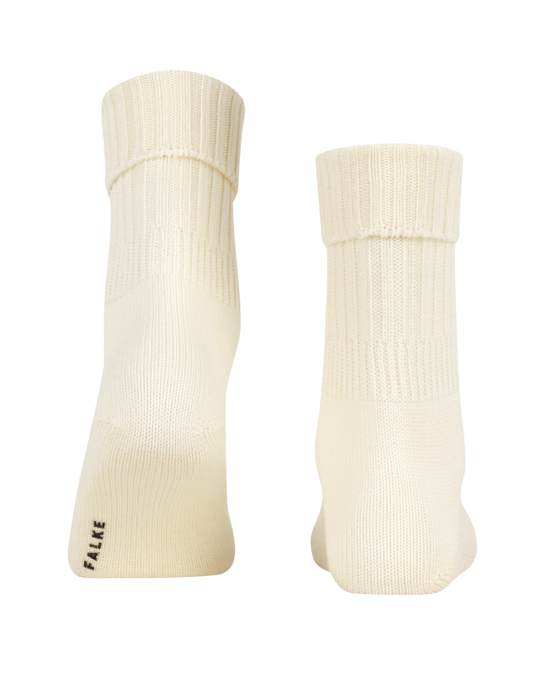 falke striggings ribbet ullsokk offwhite hvit