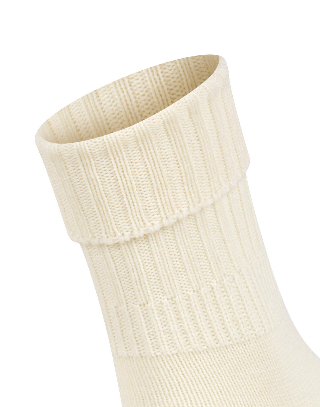 falke striggings ribbet ullsokk offwhite hvit