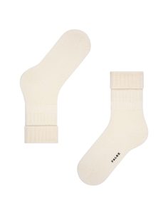 falke striggings ribbet ullsokk offwhite hvit