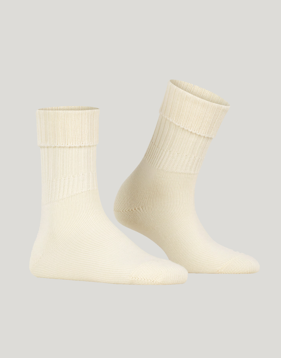 falke striggings ribbet ullsokk offwhite hvit