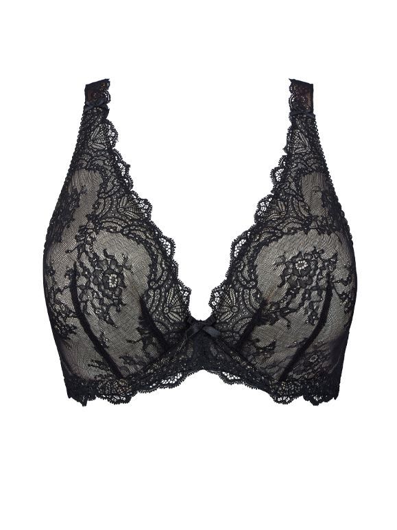 aubade bh blonder plunge noir svart