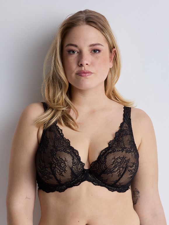 aubade bh blonder plunge noir svart