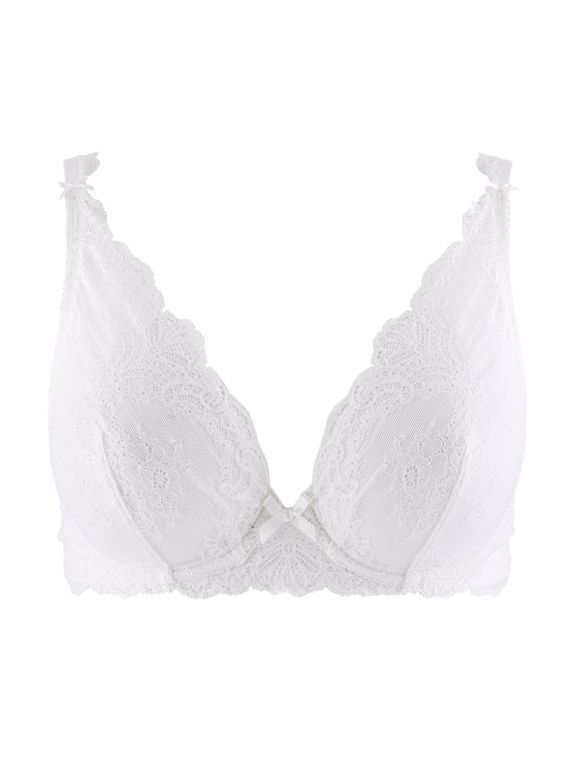 aubade plunge bh blonder opale hvit