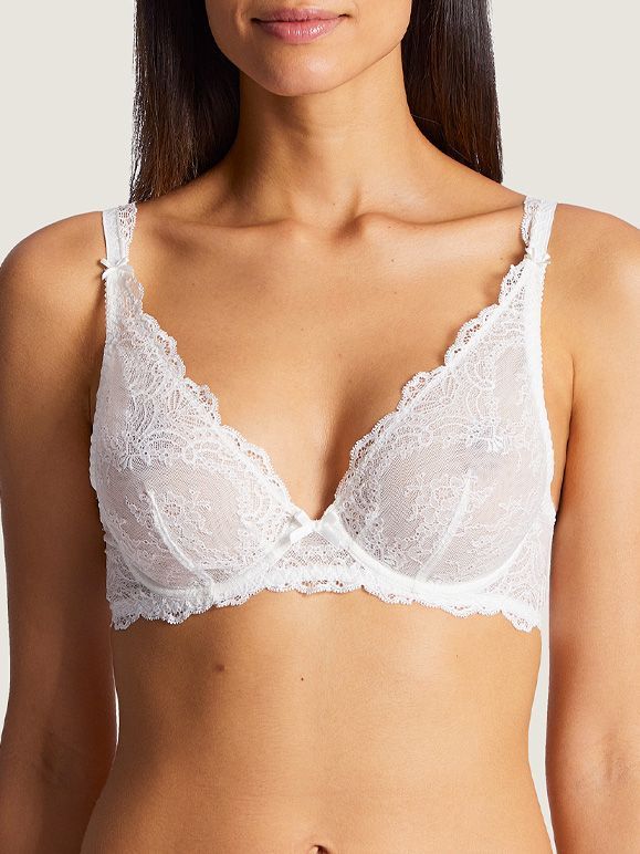 aubade plunge bh blonder opale hvit