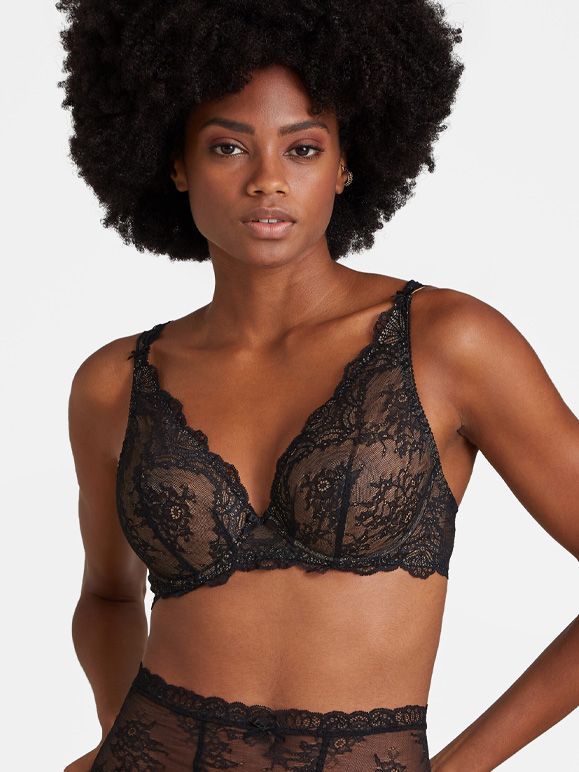 bh uvattert aubade blonder plunge noir svart