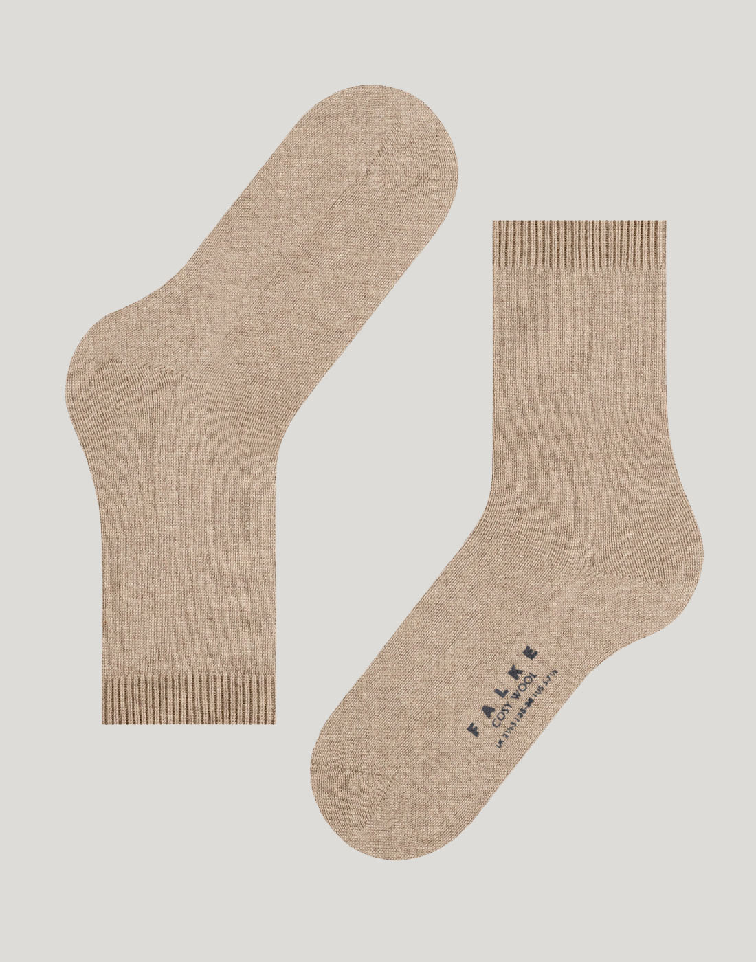 falke cosy wool sokk beige 47050-4091-2 Falke cosy wool ullsokk beige