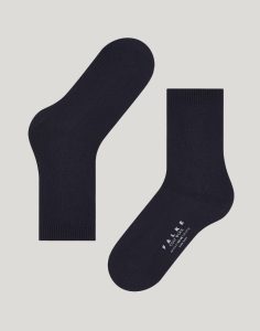 falke cosy wool ullsokk dark navy blå