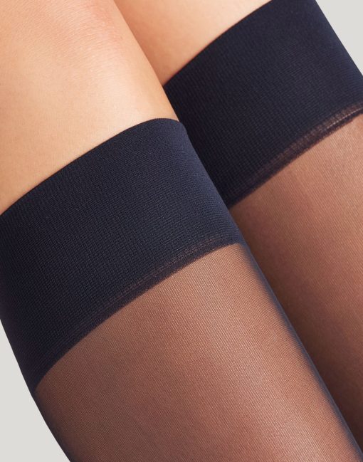 falke matt deluxe knestrømpe mørkeblå