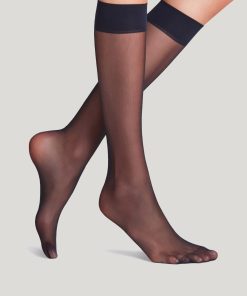 falke matt deluxe knestrømpe mørkeblå