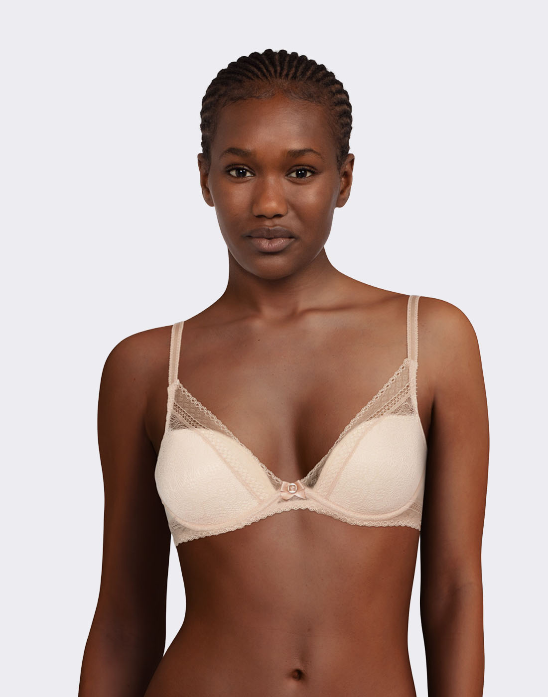 Chantelle festivite plunge t-skjorte bh golden beige