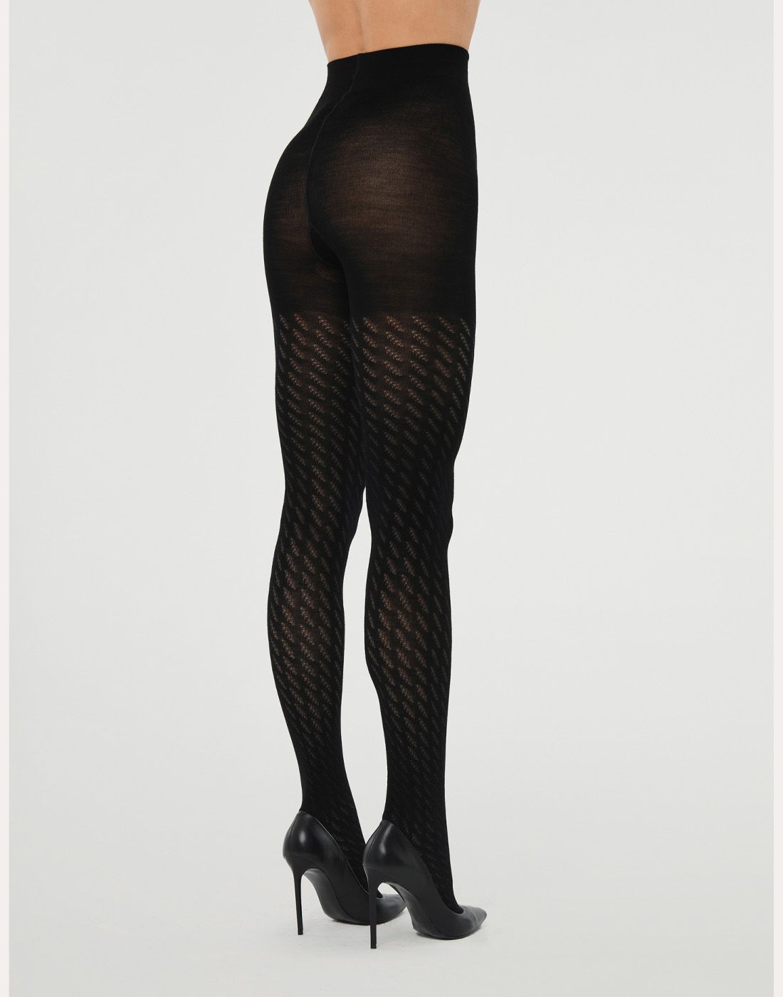 wolford merino jacquard strømpebukse ull black2 wolford merino jacquard ull strømpebukse black svart