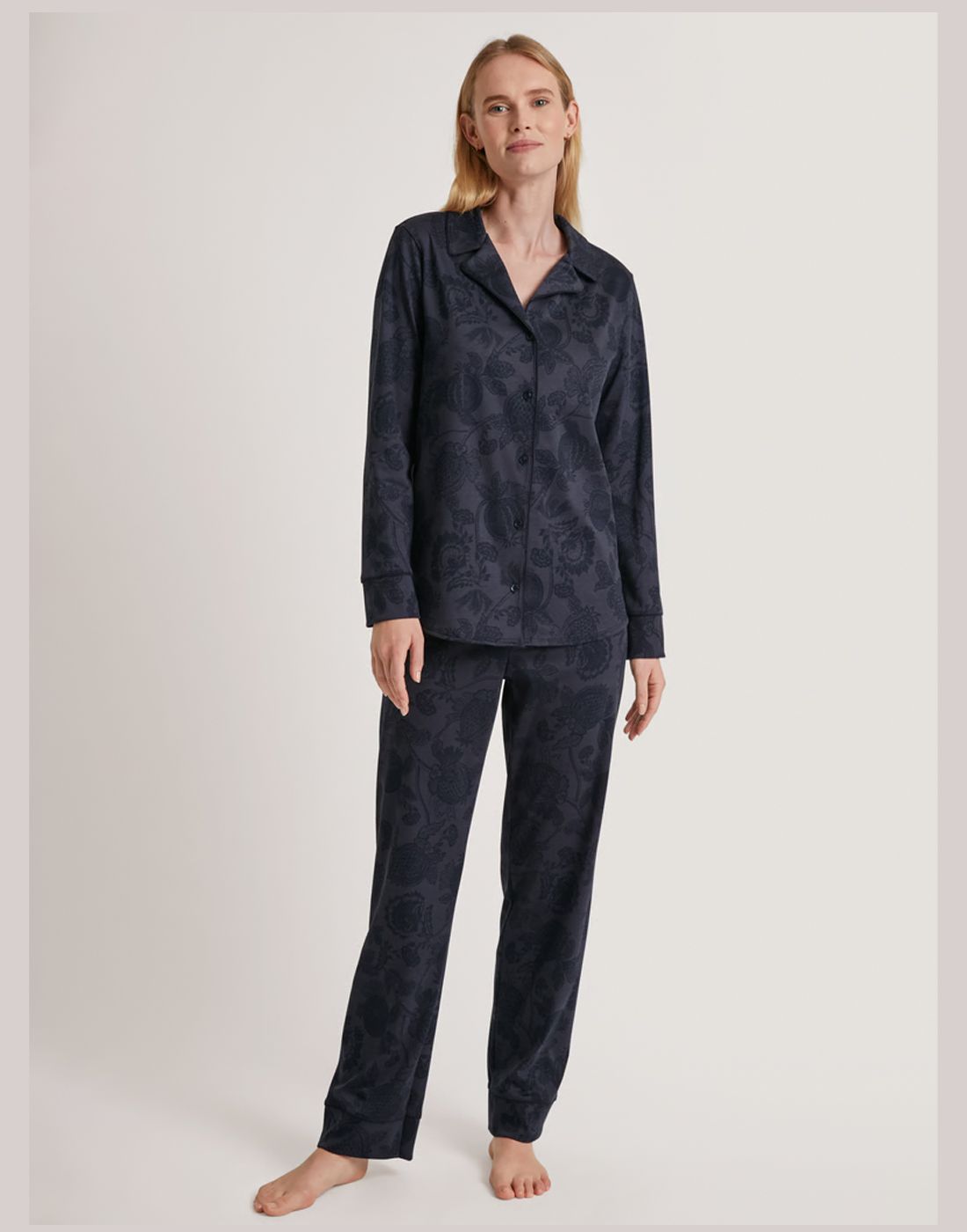 Calida winter dreams 43155 dark lapis blue front Calida winter dreams 43155 dark lapis pysjamas