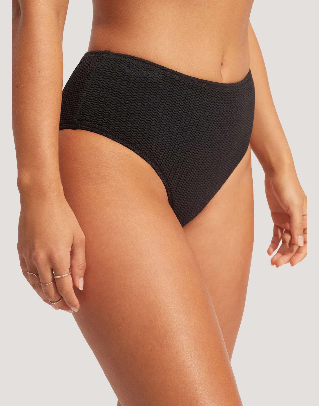 Seafolly Sea Dive Høy Bikinitruse Svart