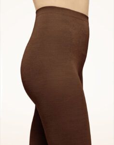 wolford merino ull strømpebukse umber brun