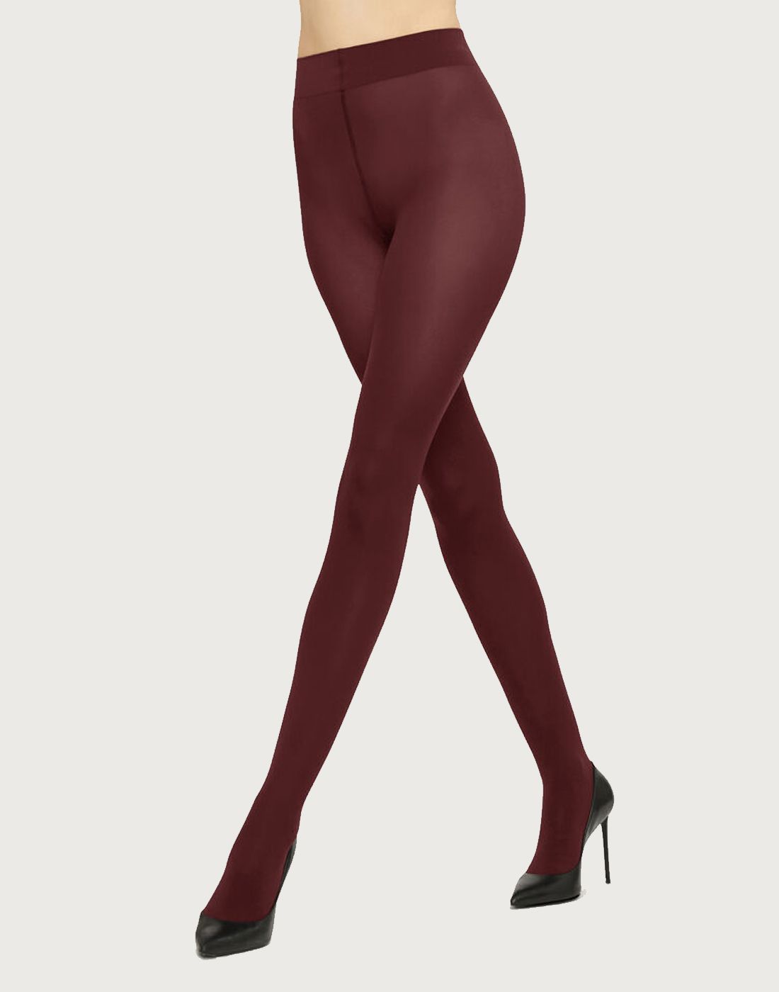 velvet de luxe 66 strømpebukse port royale kvinne i burgunderrød strømpebukse og høye heler