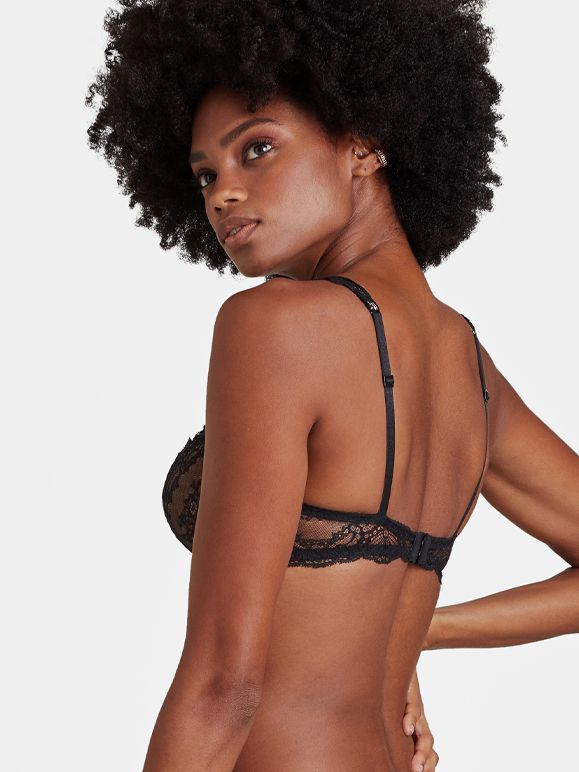 aubade balconette bh noir svart blonder