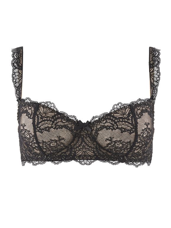 aubade balconette bh noir svart blonder