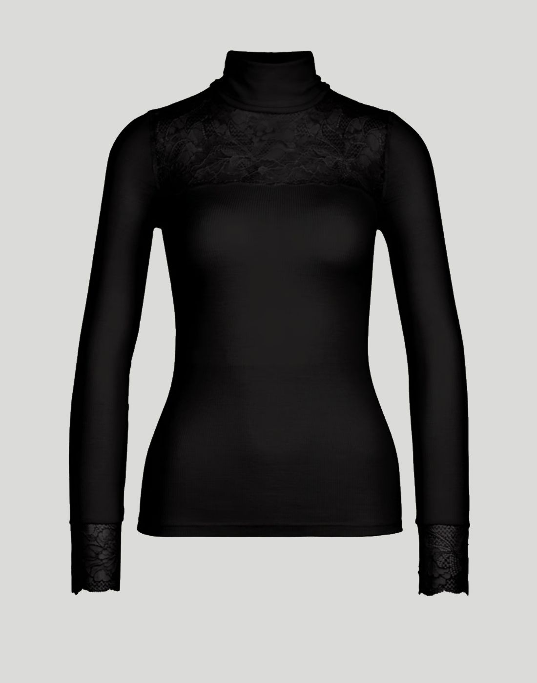 calida silky wool glam ullgenser svart blonder