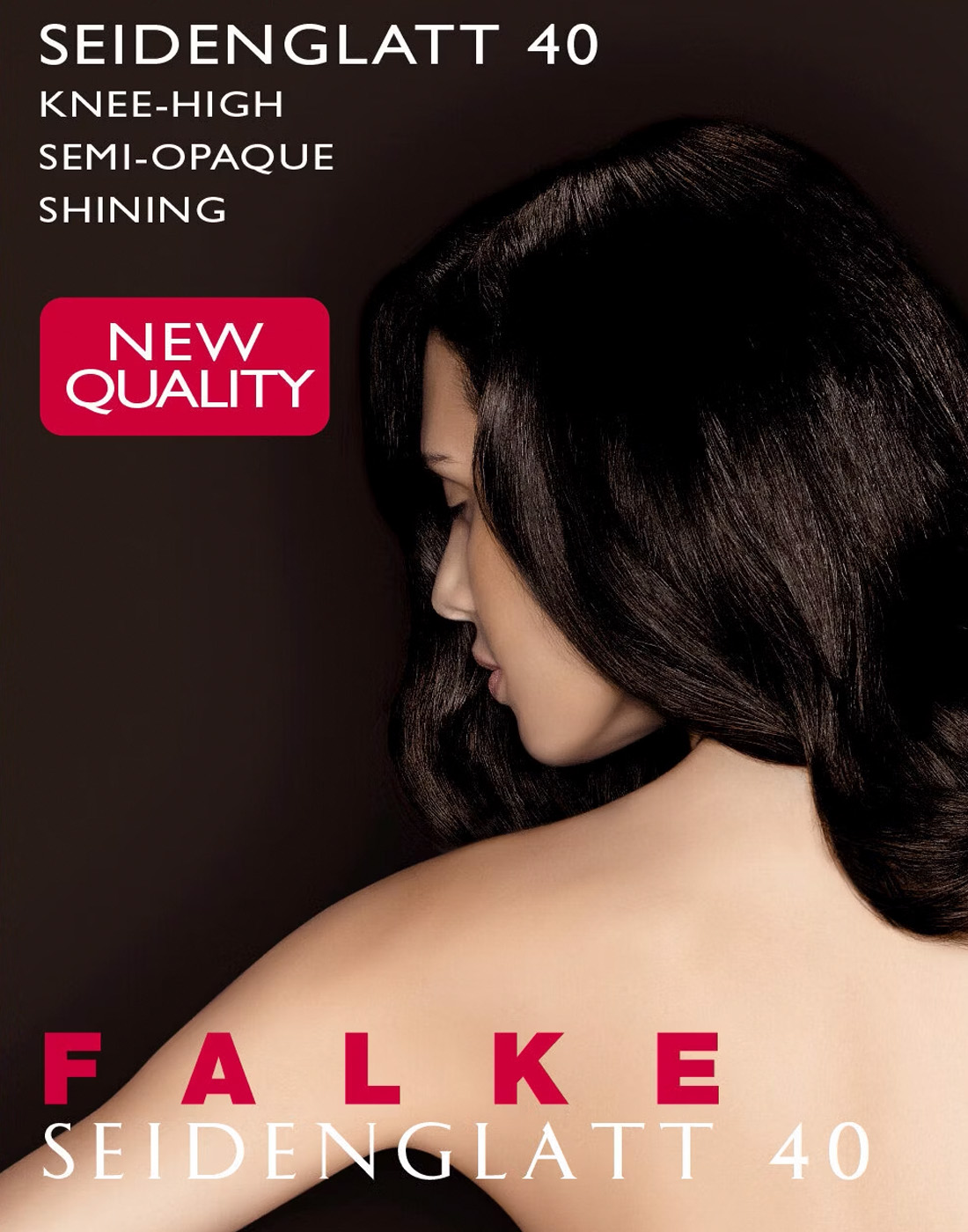 falke seidenglatt knestrmpe 40 denier svart